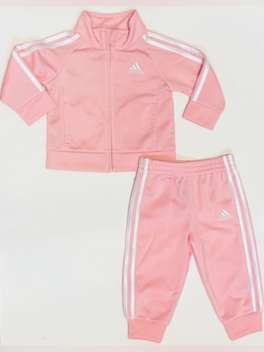 adidas Pink Kids Track Jacket Pants Set size 18 month toddler